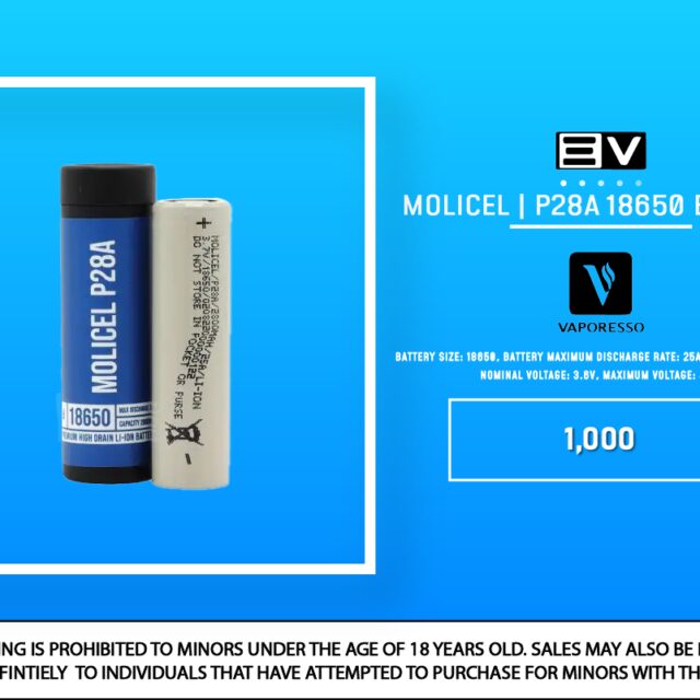 Molicel - P28A 18650 Battery (UK Edition)