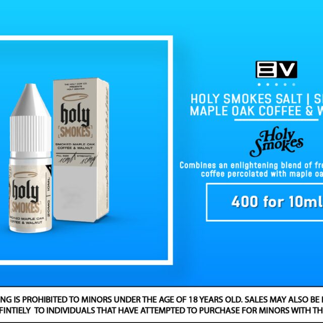 Holy Smokes Salt - Smoked Maple Oak Coffee and Walnut 10ML