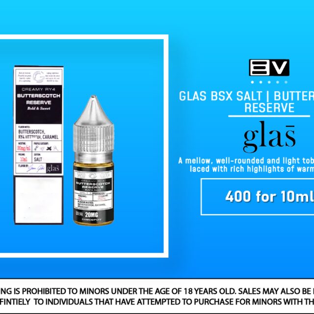 Glas BSX Salt - Butterscotch Reserve 10ML