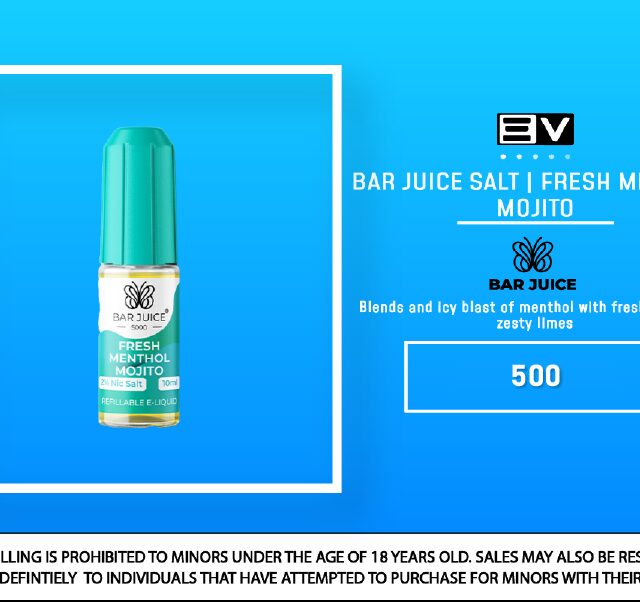 Bar Juice Salts - Fresh Menthol Mojito 10ML