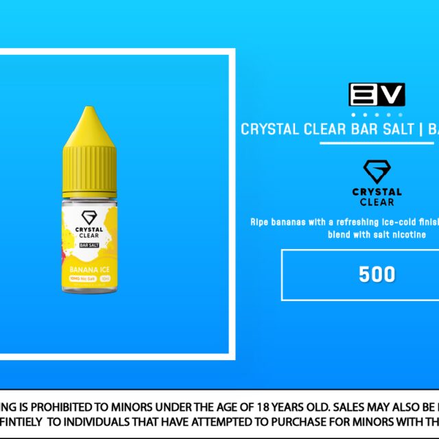 Crystal Clear Bar Salt - Banana Ice 10ml
